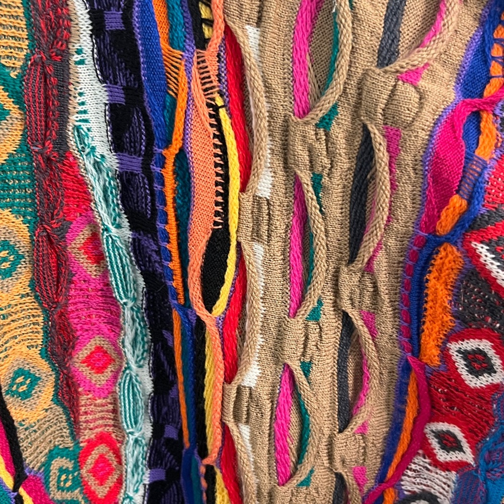 COOGI Vintage 80s 90s 100% Australian Wool Knit Cardigan Sweater Jacket Small - Picture 12 of 15